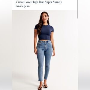 Abercrombie high rise ankle skinny jean 32/14R